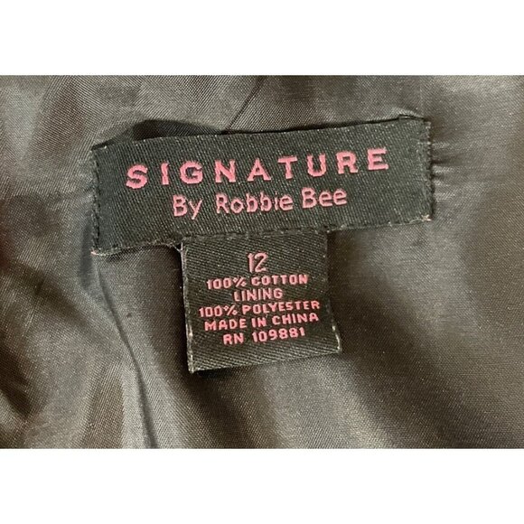 Signature by Robbie Bee Womens Size 12 Colorful Floral Sleeveless Lined Dress - Picture 9 of 10